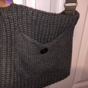 UGG Australia gray knit crossbody bag